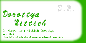 dorottya mittich business card